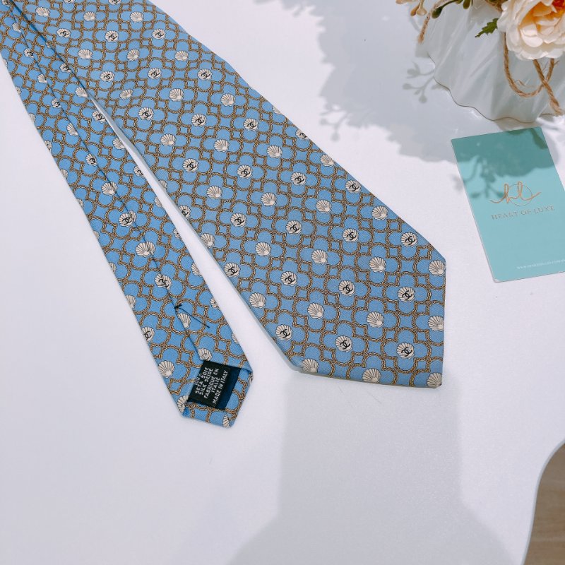 TW4579 Chanel 香奈兒 領帶 Iconic Logo Silk Tie Blue-1