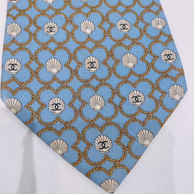 TW4579 Chanel 香奈兒 領帶 Iconic Logo Silk Tie Blue-3