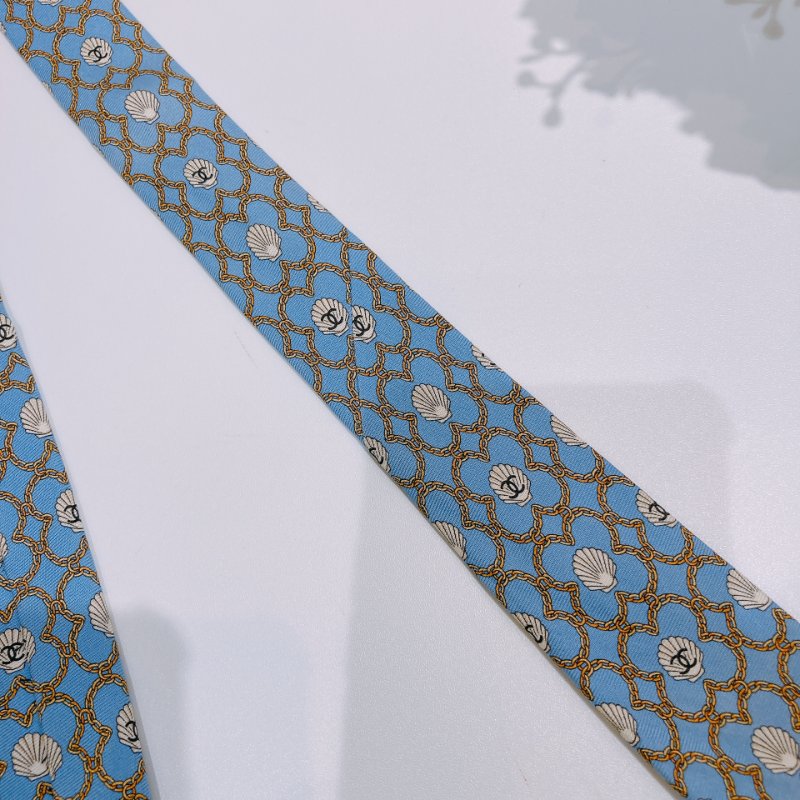 TW4579 Chanel 香奈兒 領帶 Iconic Logo Silk Tie Blue-4