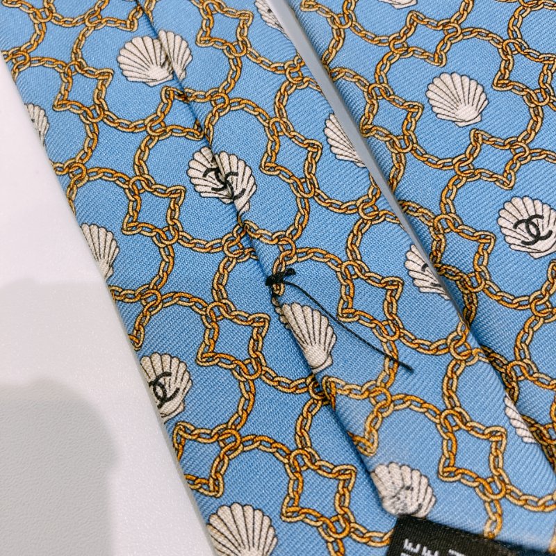 TW4579 Chanel 香奈兒 領帶 Iconic Logo Silk Tie Blue-6