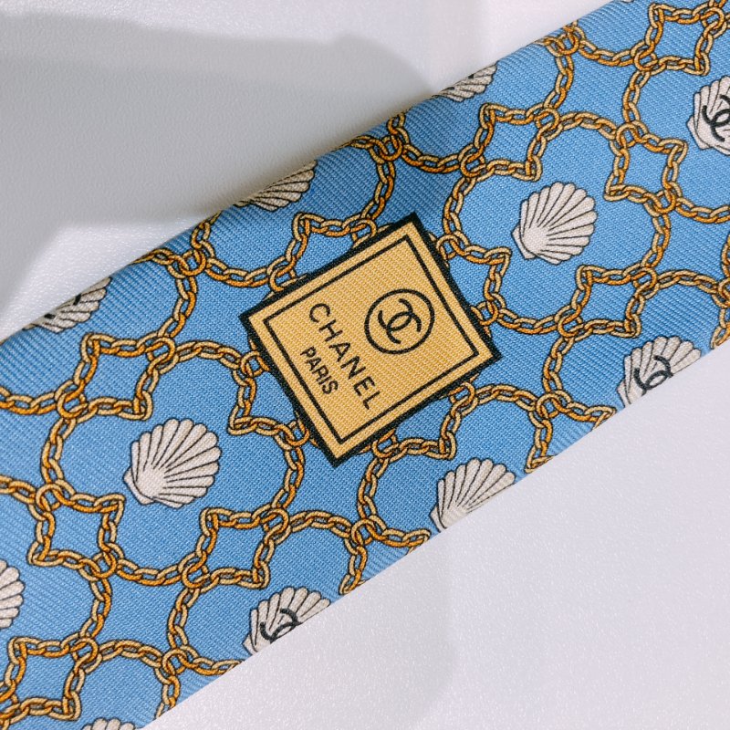 TW4579 Chanel 香奈兒 領帶 Iconic Logo Silk Tie Blue-8
