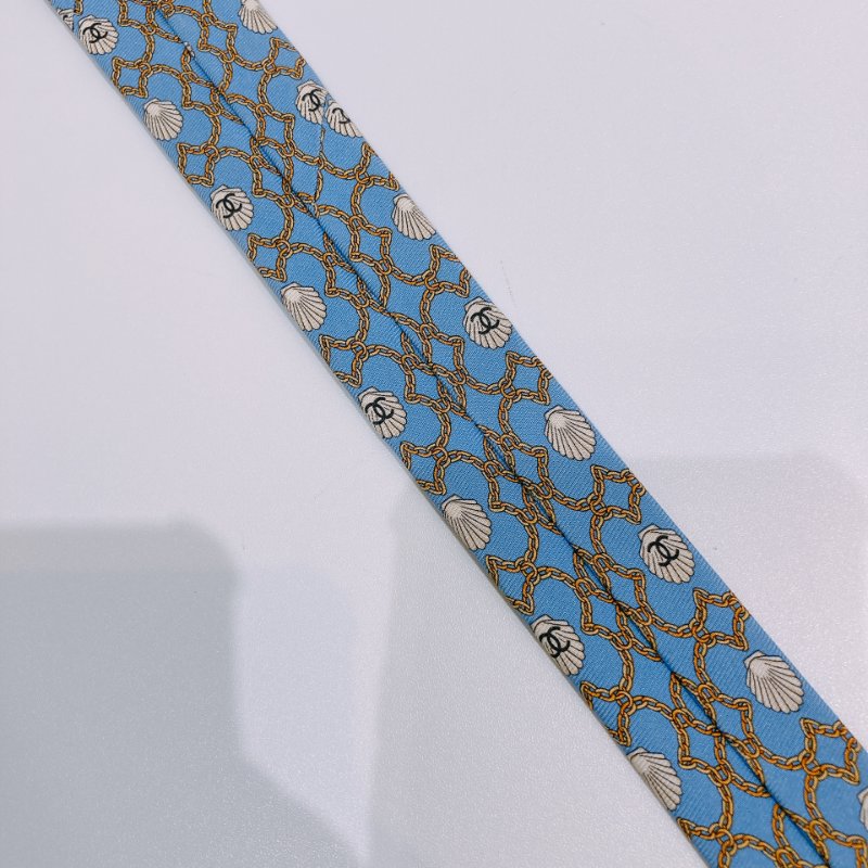 TW4579 Chanel 香奈兒 領帶 Iconic Logo Silk Tie Blue-9