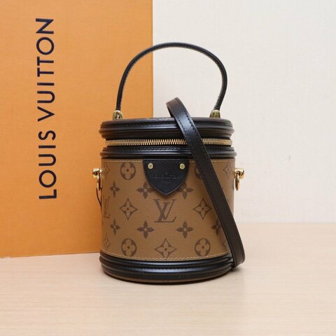 LOUIS VUITTON CANNES圓桶包拼色PVC2020老花肩背包