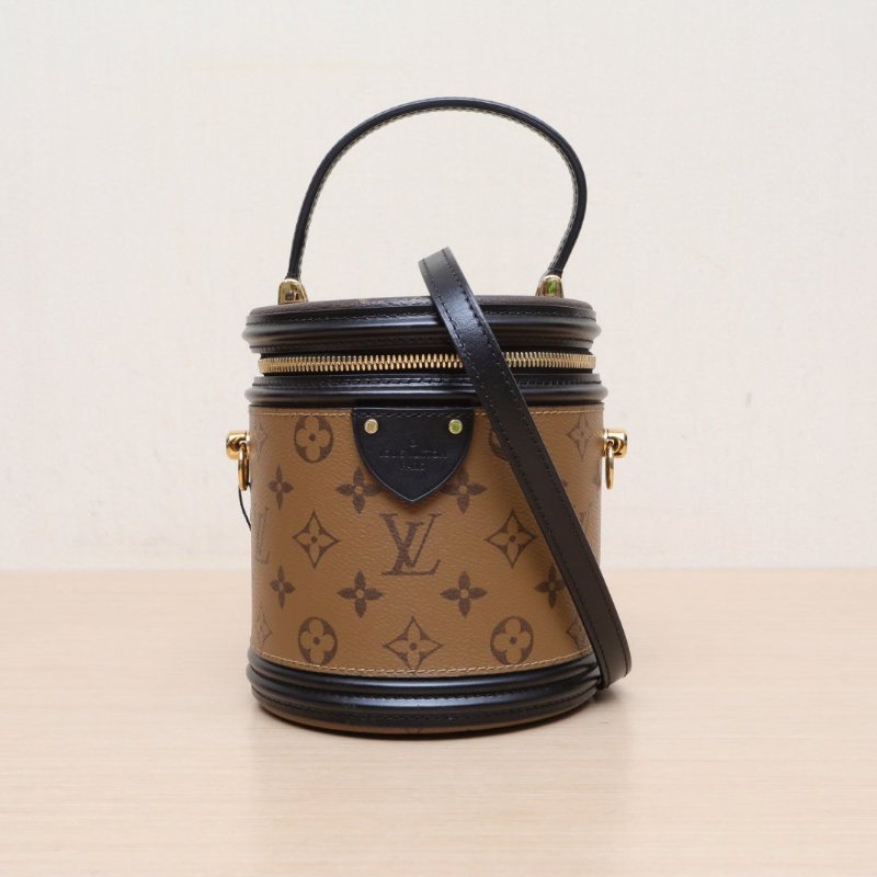 LOUIS VUITTON CANNES圓桶包拼色PVC2020老花肩背包-1