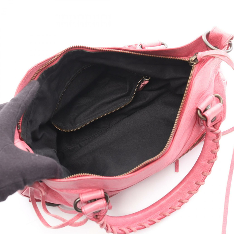 BALENCIAGA 首款粉紅色皮革單肩手提包(二手女)-2