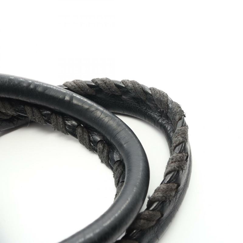 BALENCIAGA 巨型迷你絨球肩背包 285439 黑色皮革 二手 女士-8