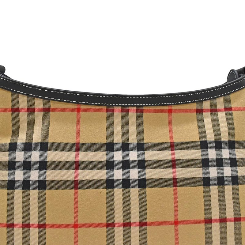 【門市全新現貨】BURBERRY 經典格紋棉布肩背包斜背包(附原廠防塵袋)-1