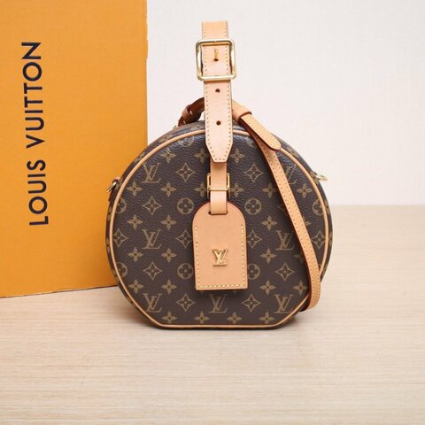 LOUIS VUITTON PETITEBOITECHAPEAU硬圓餅中號17.5老花PVC2019肩背包