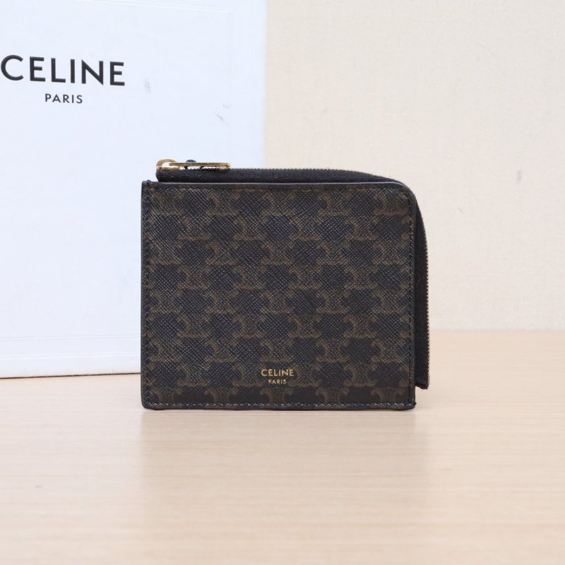 CELINE 老花PVC零錢包肩背包-0