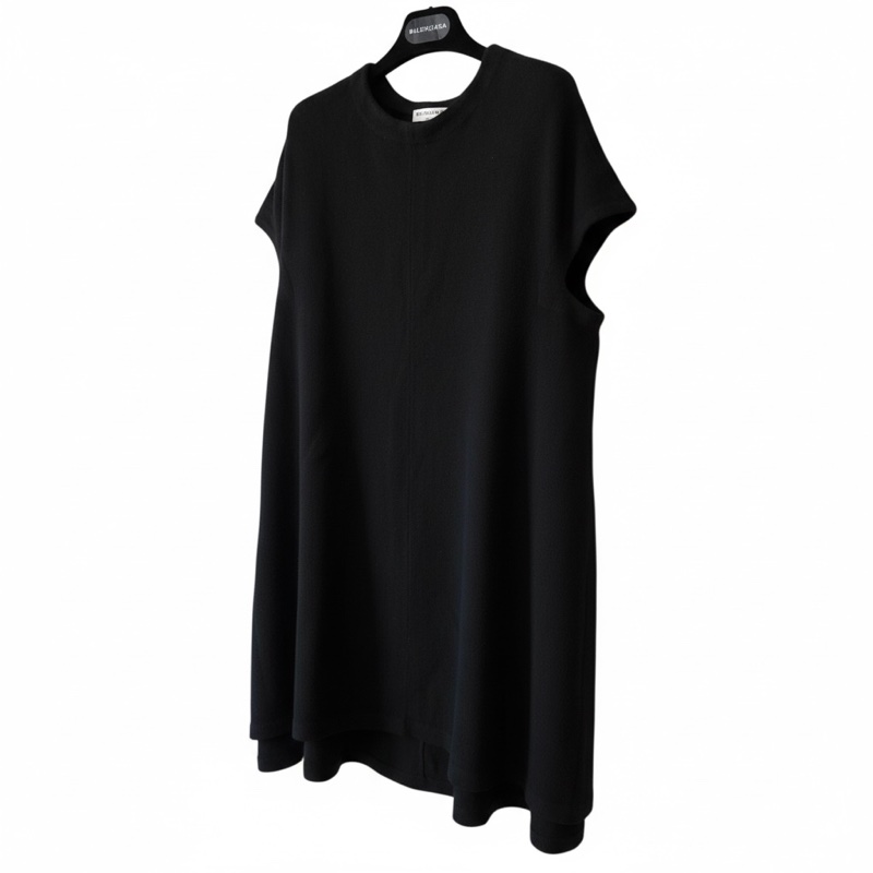 ALENCIAGA黑色羊毛短洋裝-0