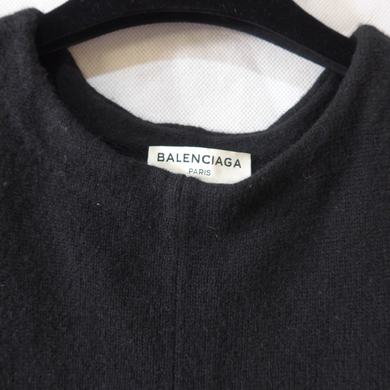 ALENCIAGA黑色羊毛短洋裝-2