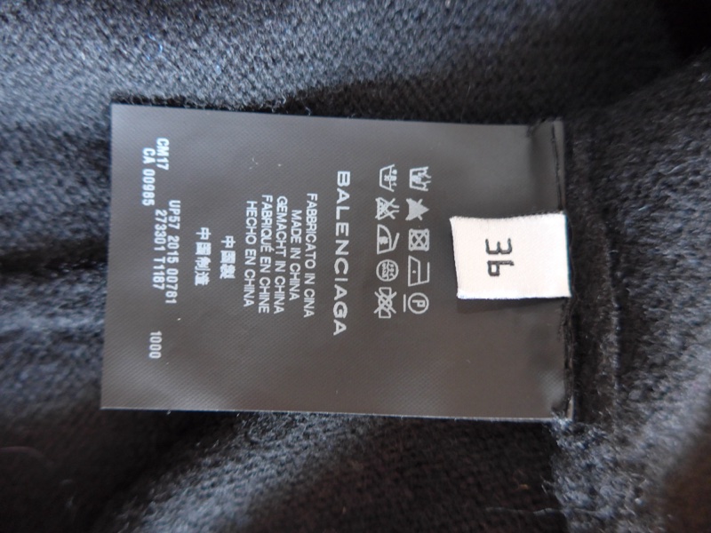 ALENCIAGA黑色羊毛短洋裝-5