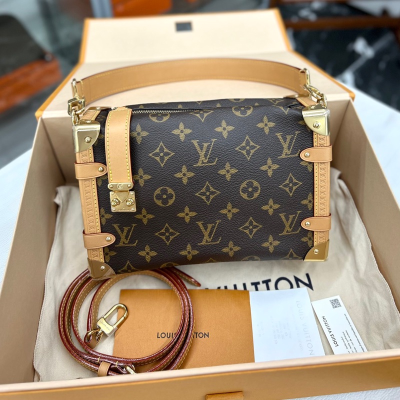 【全新品】 Louis Vuitton路易威登 LV side trunk軟盒子 中號手提肩背斜挎包-0