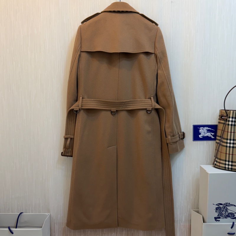 BURBERRY英國蜜色羊絨大衣UK6-5