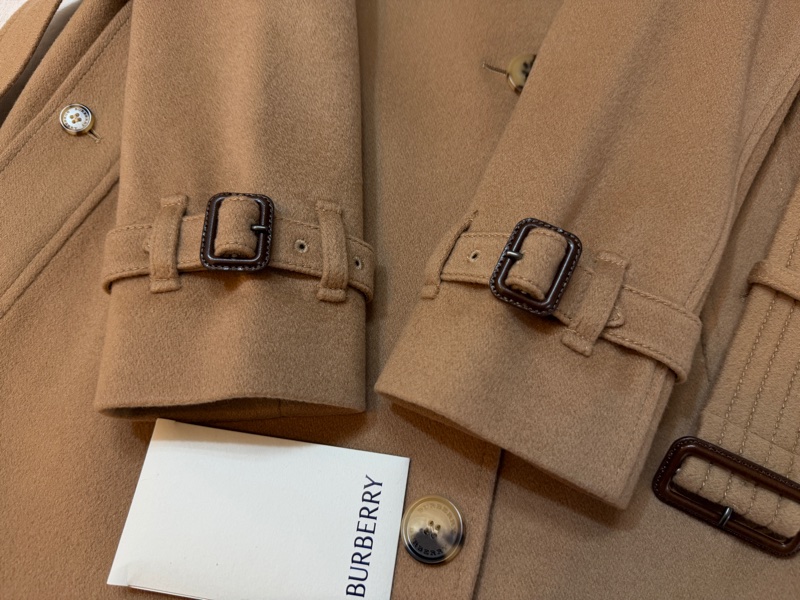 BURBERRY英國蜜色羊絨大衣UK6-6