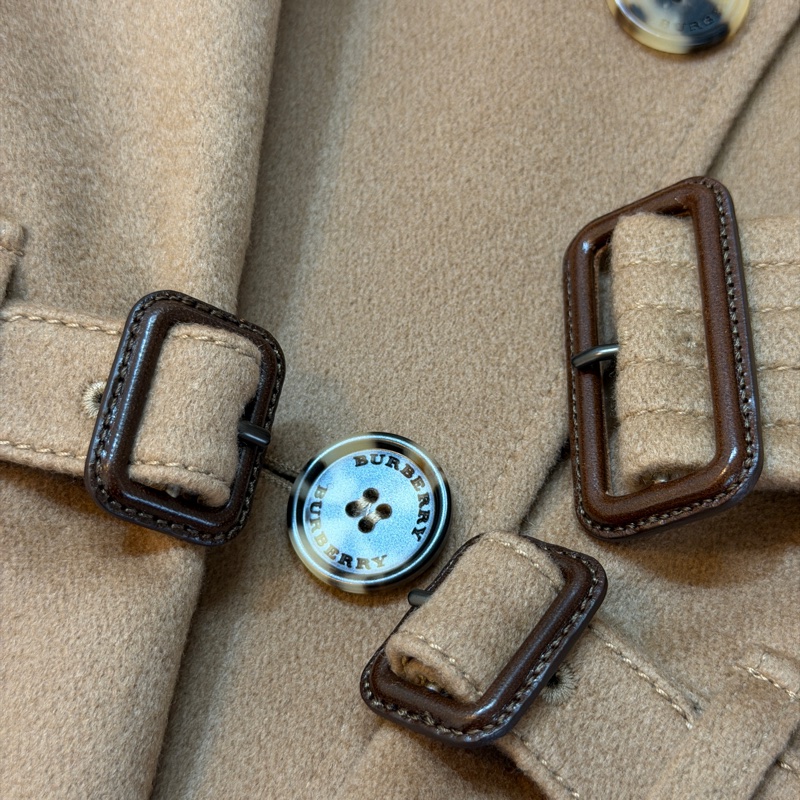 BURBERRY英國蜜色羊絨大衣UK6-7