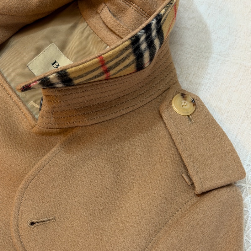 BURBERRY英國蜜色羊絨大衣UK6-10