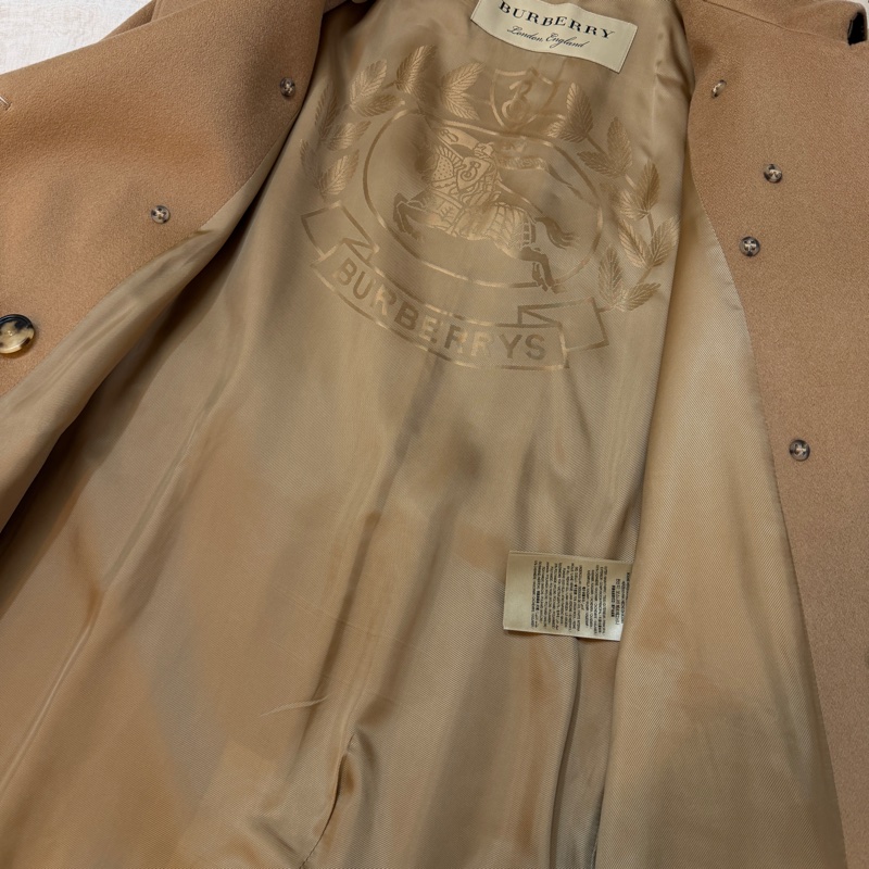 BURBERRY英國蜜色羊絨大衣UK6-12