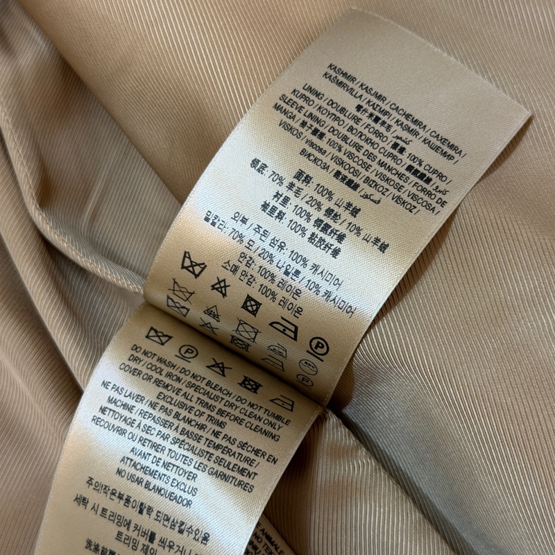 BURBERRY英國蜜色羊絨大衣UK6-15