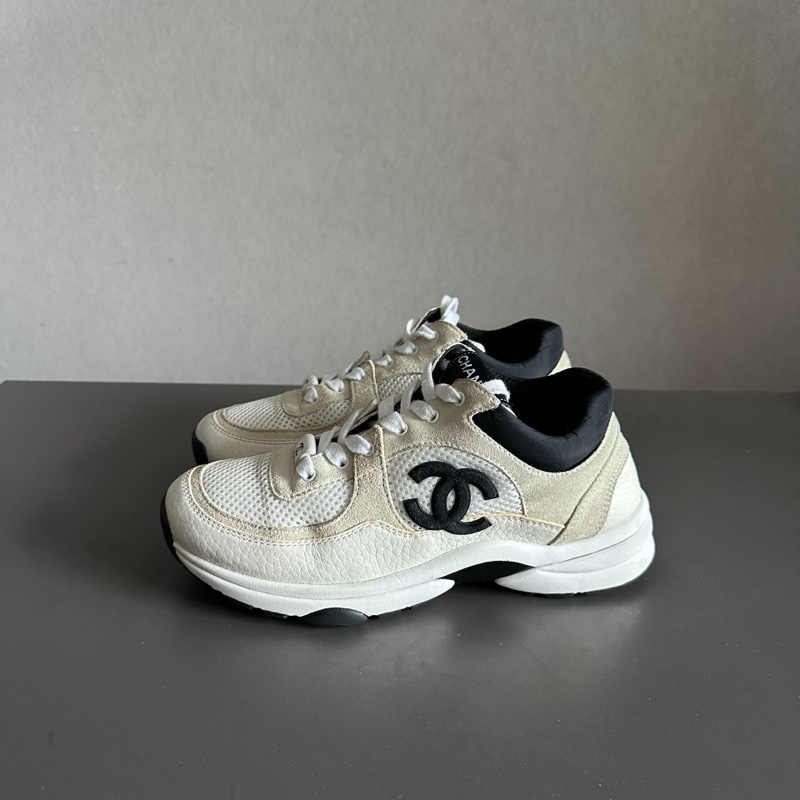 Chanel黑白熊貓運動鞋 雙c熊貓新款運動鞋98 新-0