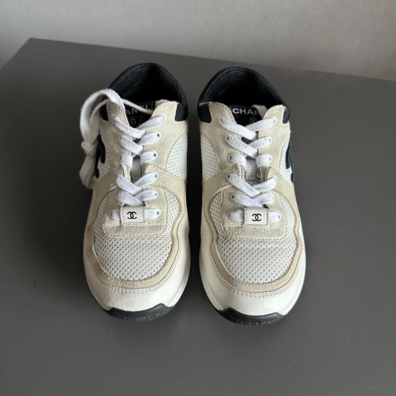 Chanel黑白熊貓運動鞋 雙c熊貓新款運動鞋98 新-1