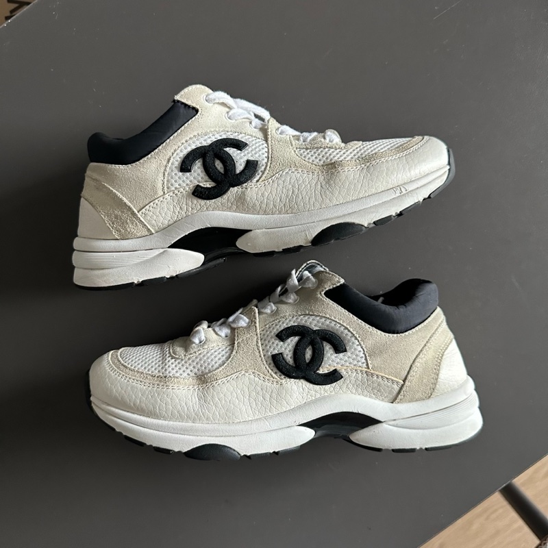 Chanel黑白熊貓運動鞋 雙c熊貓新款運動鞋98 新-4