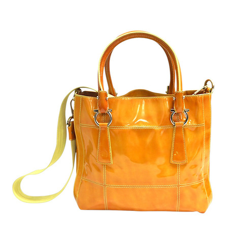 橘色 漆皮 兩用包【Salvatore Ferragamo 費拉格慕】