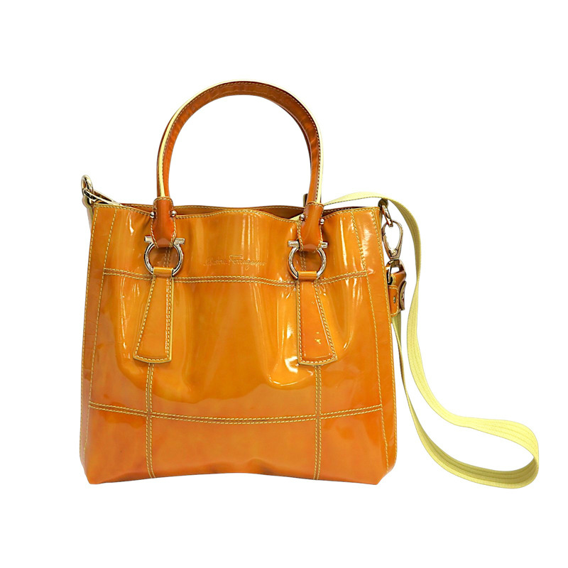 橘色 漆皮 兩用包【Salvatore Ferragamo 費拉格慕】-1