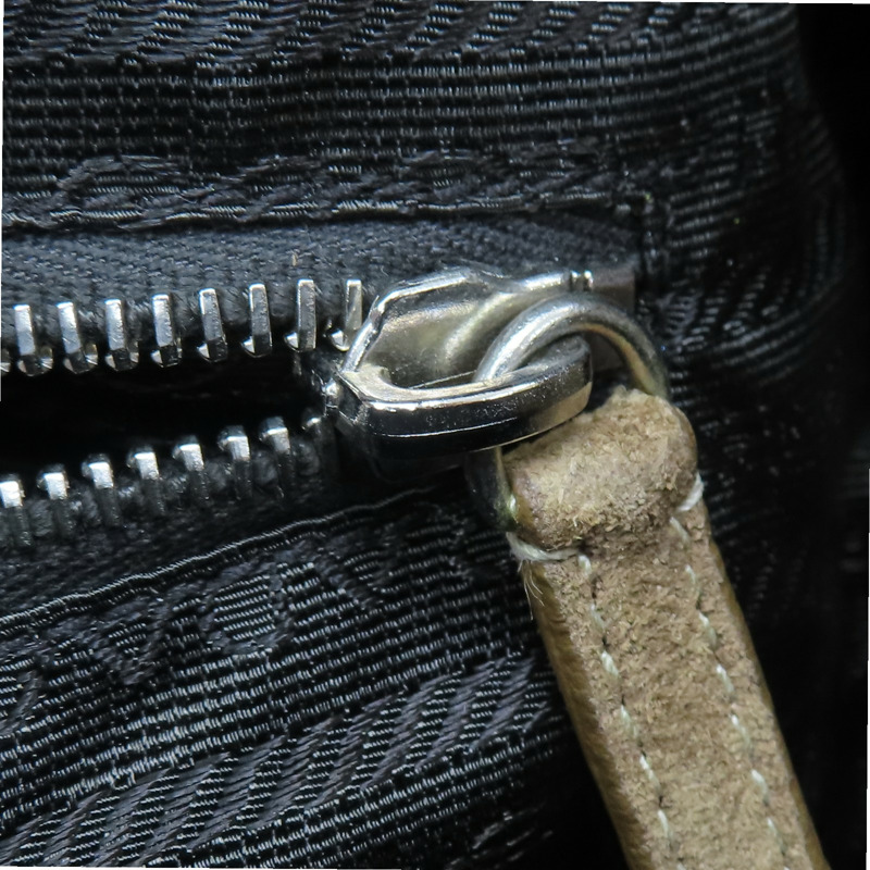 棕色 麂皮 Camoscio Frame Bag 手提包 【PRADA 普拉達】-7