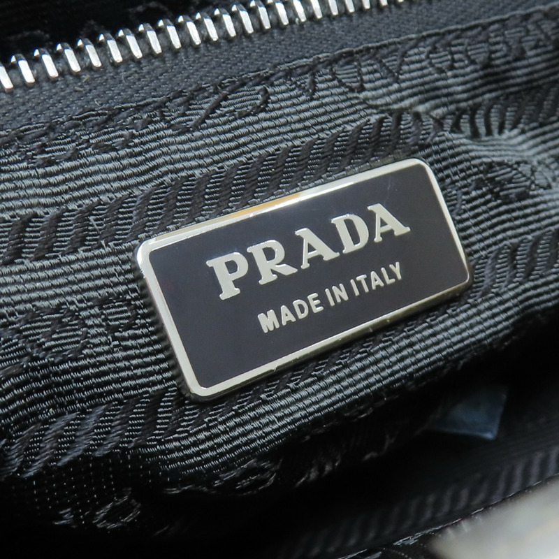 棕色 麂皮 Camoscio Frame Bag 手提包 【PRADA 普拉達】-9