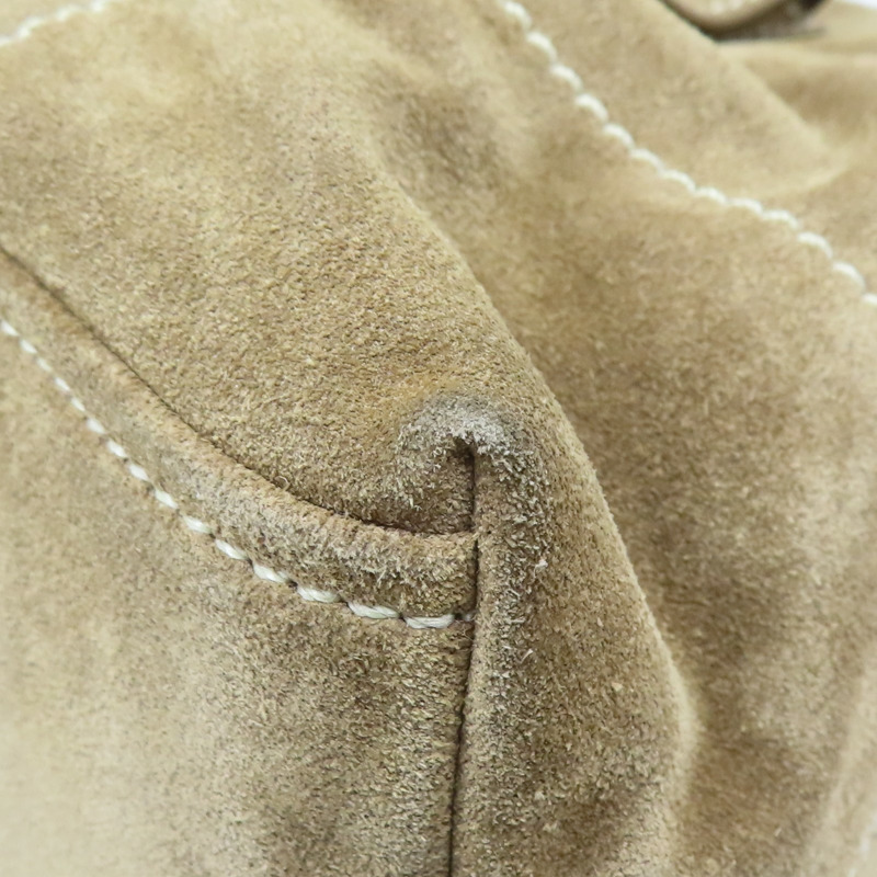 棕色 麂皮 Camoscio Frame Bag 手提包 【PRADA 普拉達】-11