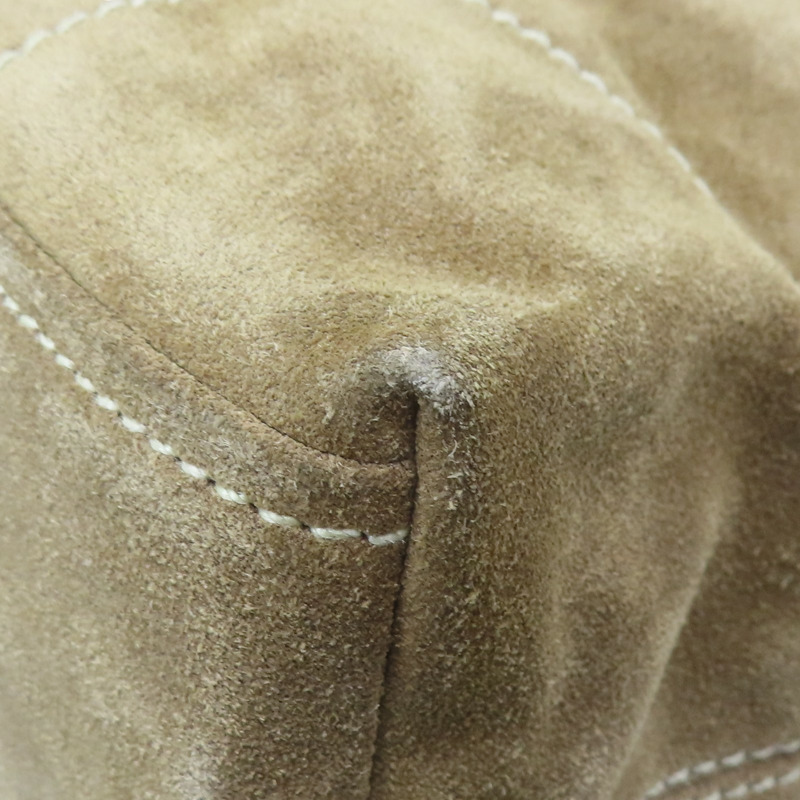 棕色 麂皮 Camoscio Frame Bag 手提包 【PRADA 普拉達】-13