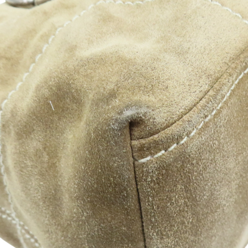 棕色 麂皮 Camoscio Frame Bag 手提包 【PRADA 普拉達】-14