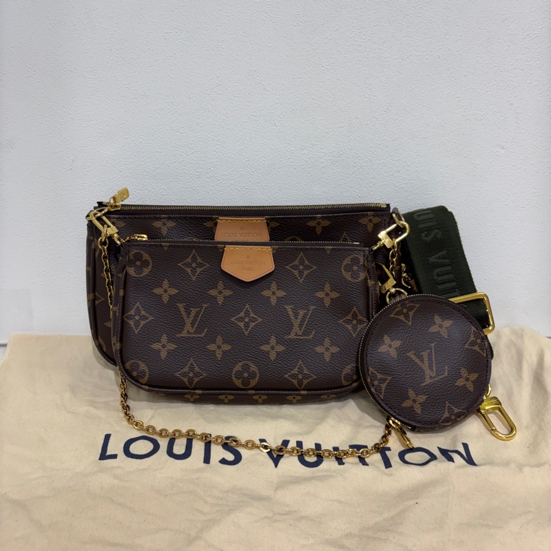 Lv 原花五合一綠背帶-0