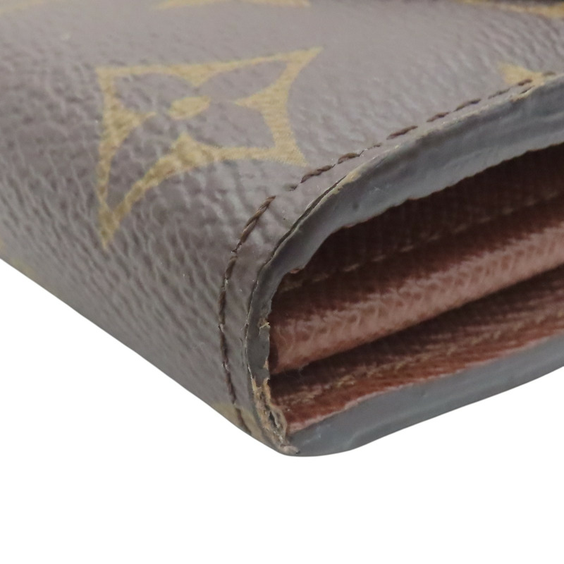 棕色 原花帆布 Sarah 扣式長夾【LOUIS VUITTON LV 路易威登】 M60531-8