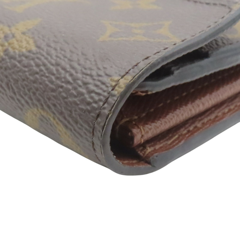 棕色 原花帆布 Sarah 扣式長夾【LOUIS VUITTON LV 路易威登】 M60531-10