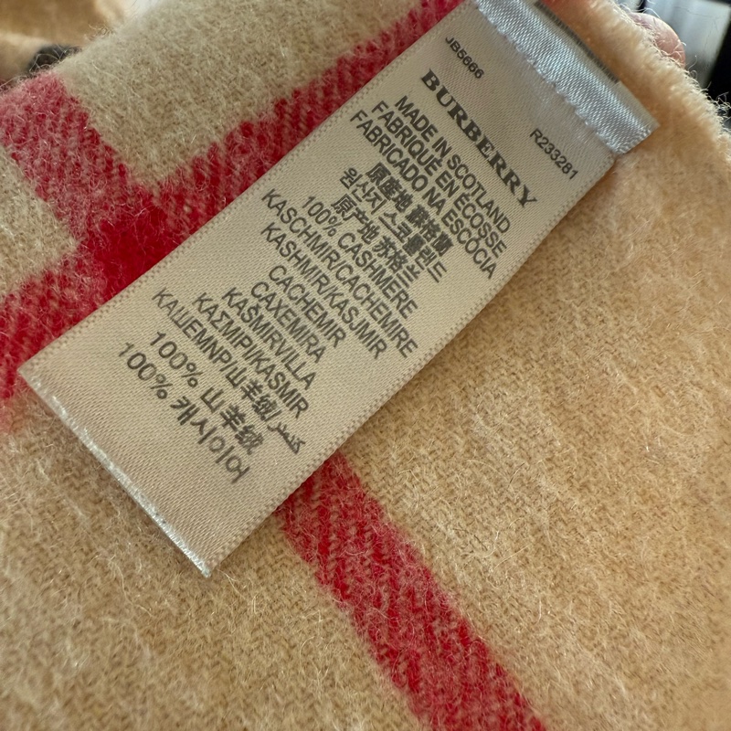 (精品特價優惠 )🌸Burberry 經典格紋羊毛大披肩/圍巾🧣-13