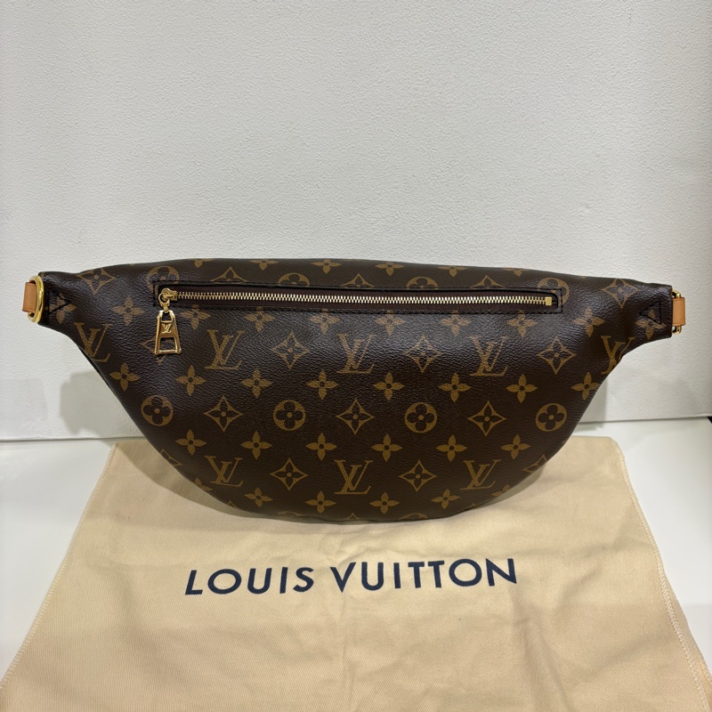 Lv 原花新款寬背帶腰包-4