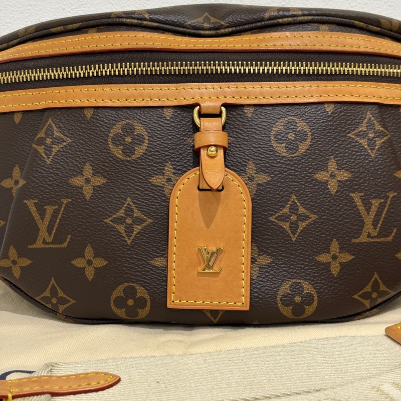 Lv 原花新款寬背帶腰包-5