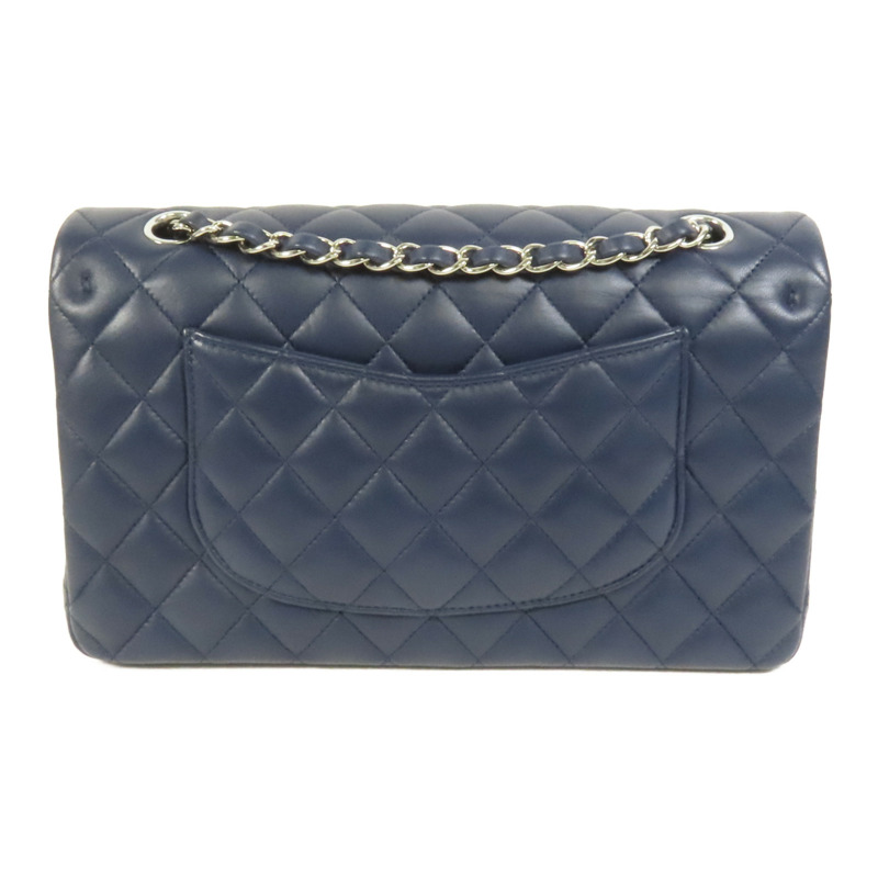 CHANEL 羊皮皮革Classic 25銀扣鏈帶肩背袋-1