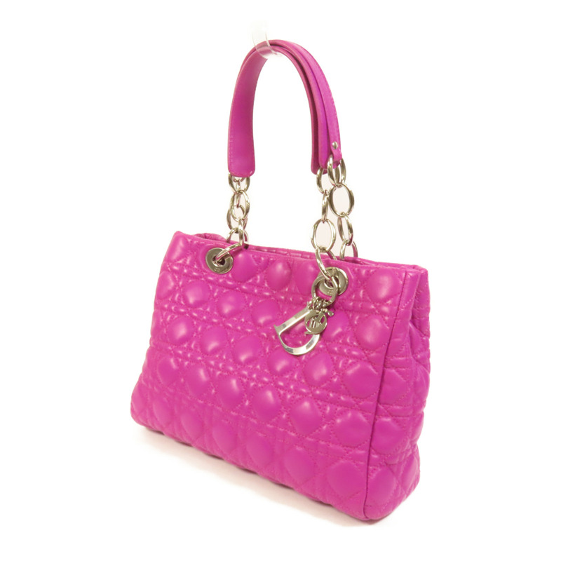 Dior 羊皮皮革Hand Bag銀扣手挽袋-2