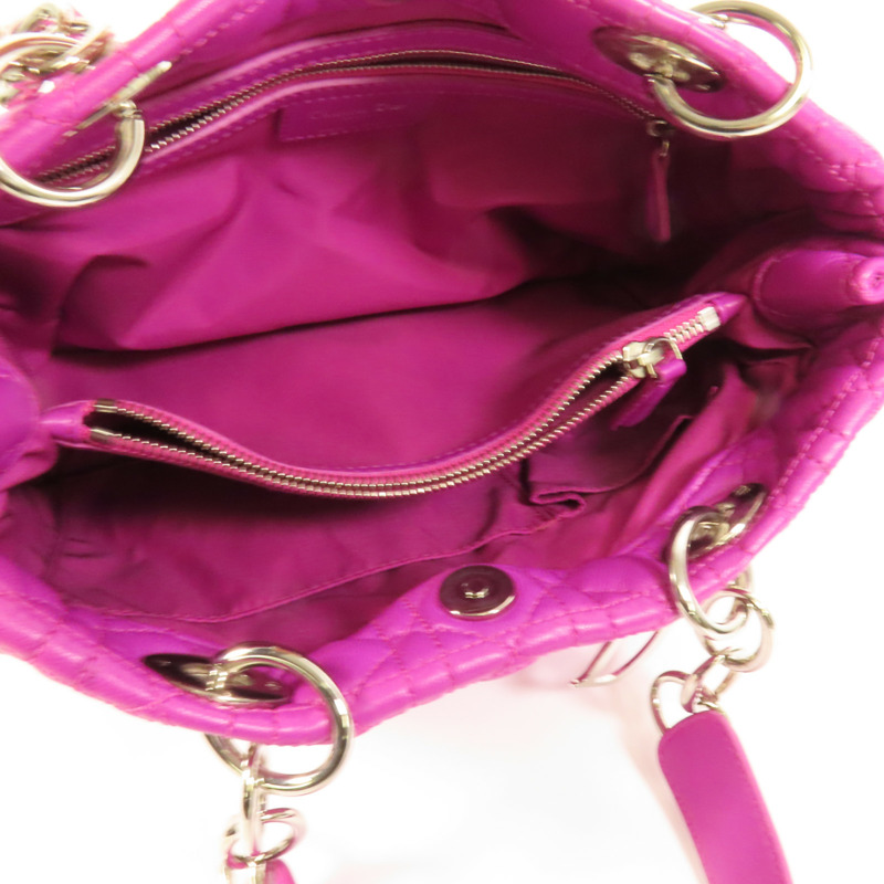 Dior 羊皮皮革Hand Bag銀扣手挽袋-6