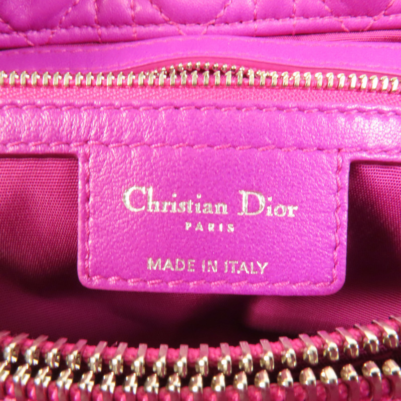 Dior 羊皮皮革Hand Bag銀扣手挽袋-7