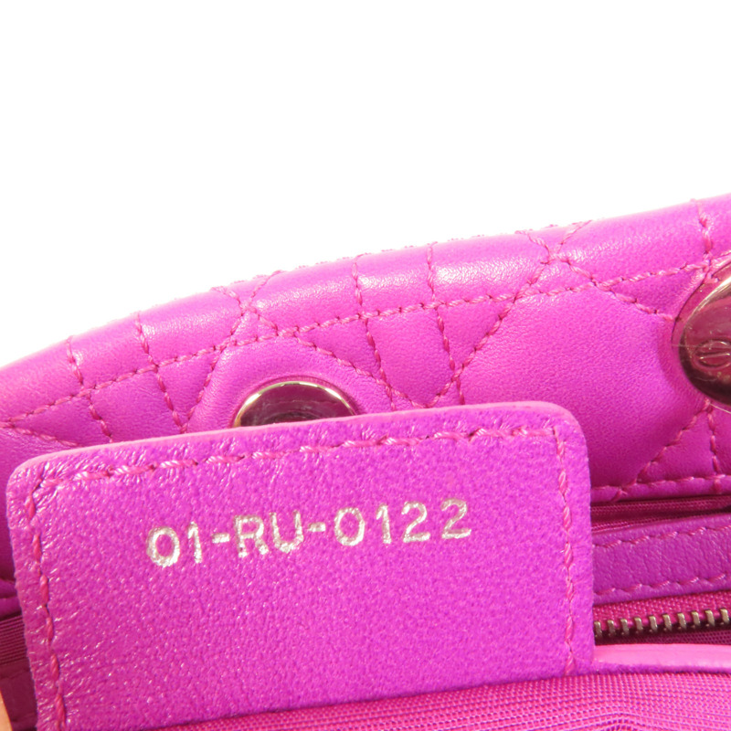 Dior 羊皮皮革Hand Bag銀扣手挽袋-8