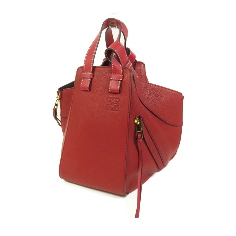 LOEWE 牛皮皮革Hammock Small金扣肩背袋-2