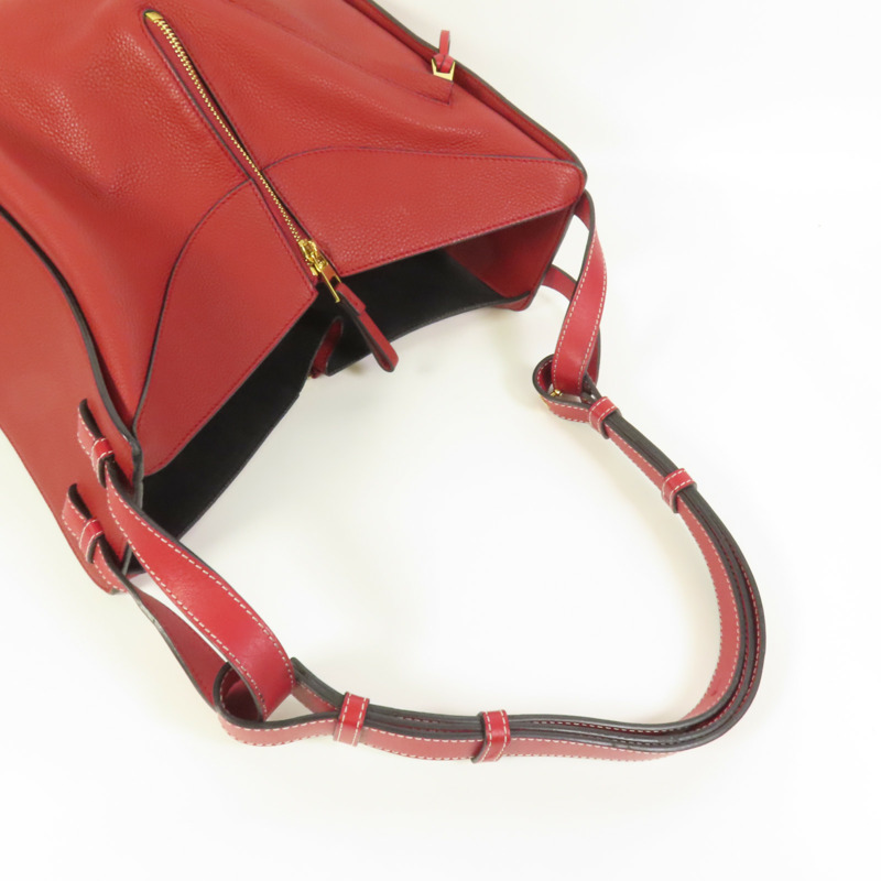 LOEWE 牛皮皮革Hammock Small金扣肩背袋-4