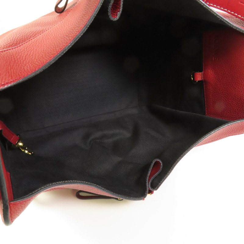 LOEWE 牛皮皮革Hammock Small金扣肩背袋-5