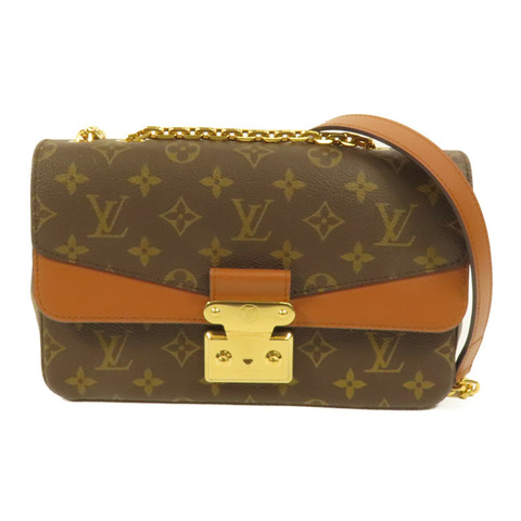 LOUIS VUITTON Monogram Marceau金扣鏈帶肩背袋棕色