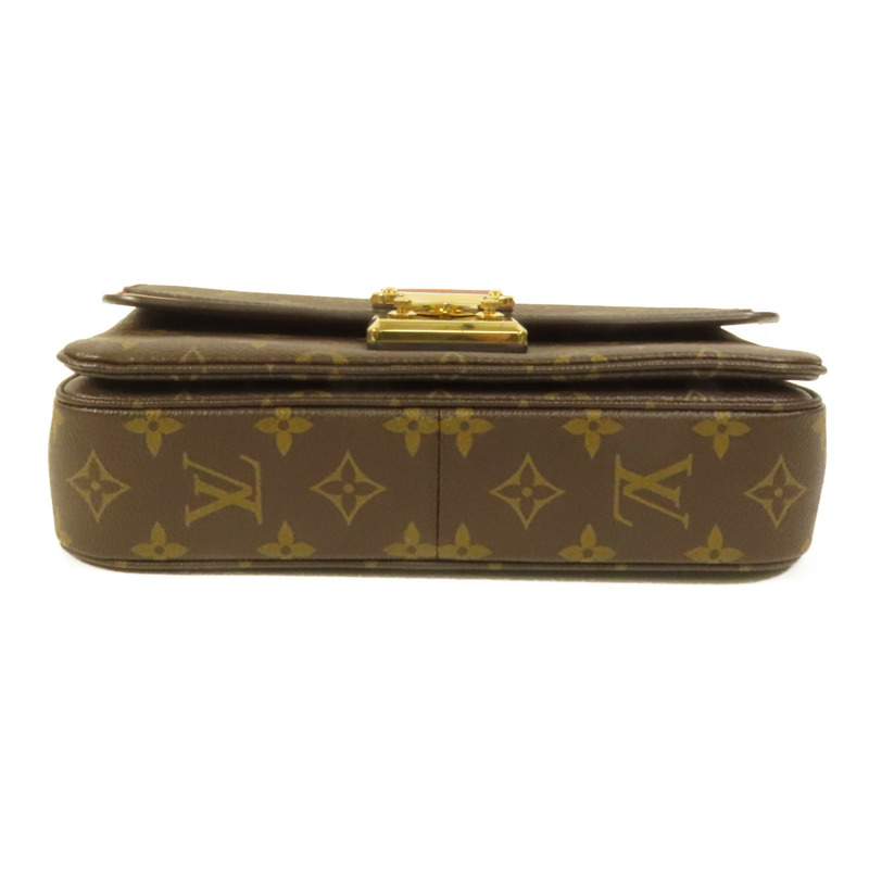 LOUIS VUITTON Monogram Marceau金扣鏈帶肩背袋棕色-3