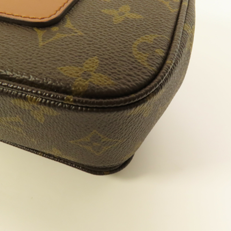 LOUIS VUITTON Monogram Marceau金扣鏈帶肩背袋棕色-12